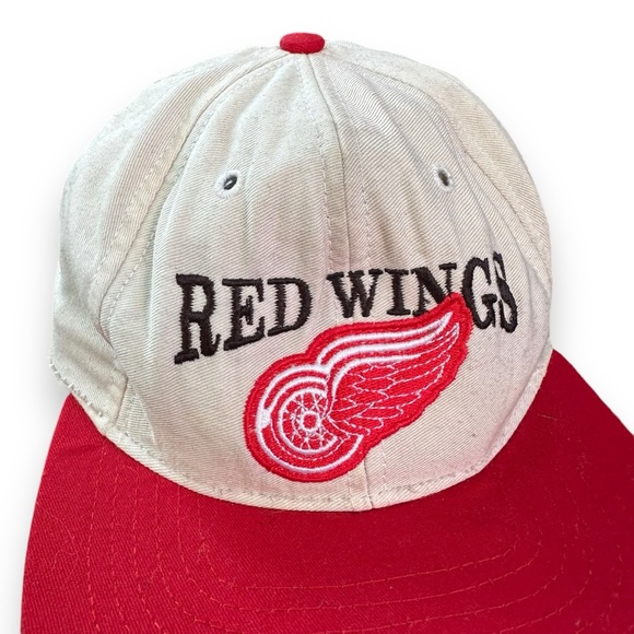 Vintage Detroit Red Wings Embroidered 90s Snapback Hat Cap USA - Picture 3 of 9